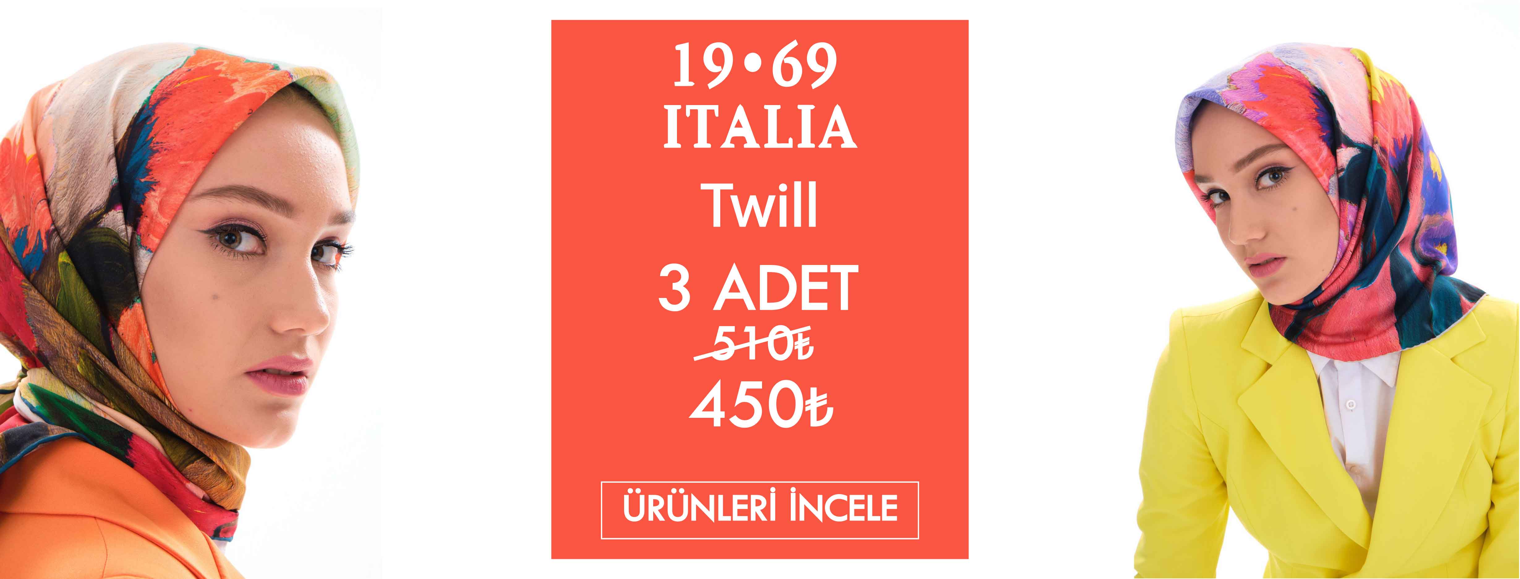 19V69 ITALIA Twill Eşarp